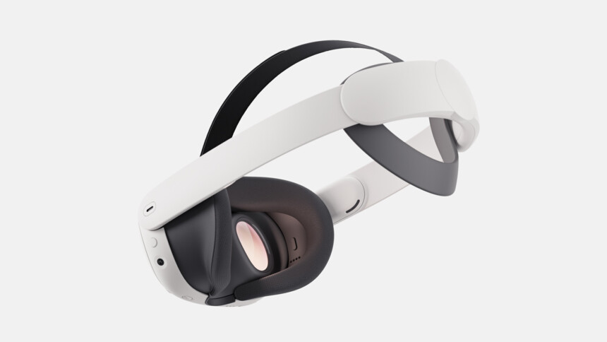 Meta Quest 3 VR headset with optional head mount