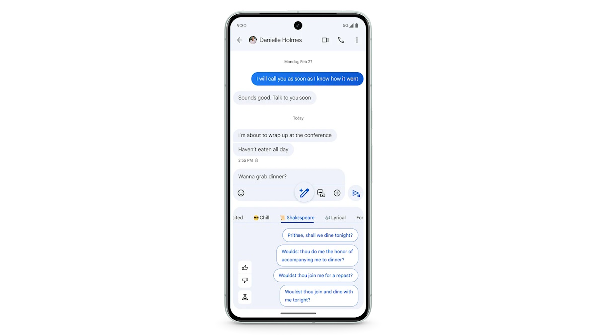 Magic Compose for Google Messages on the Pixel 8 series