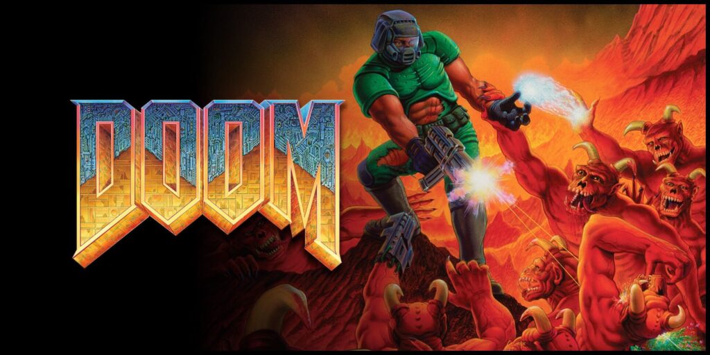 Vintage 1993 DOOM box art.